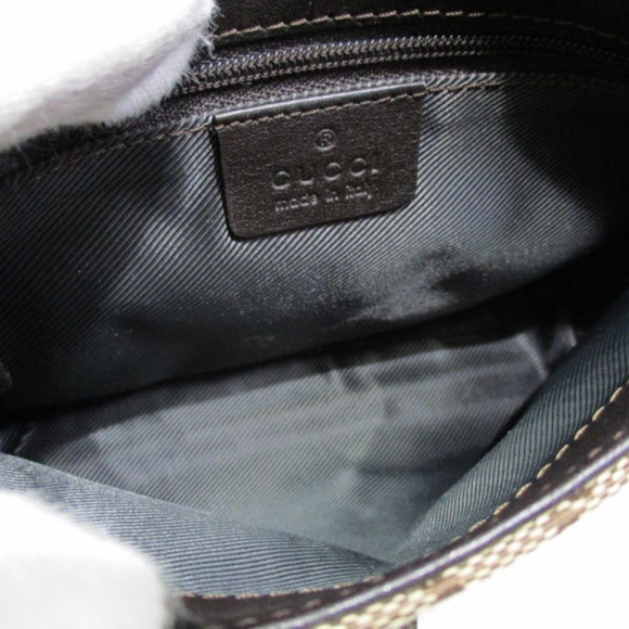 Gucci Body bag mono canvas with brown leather.